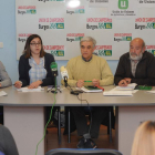 Víctor Ignacio González, Celia Izquierdo, Félix Arribas, Dositeo Martín y Álvaro Elena en la rueda de prensa de ayer.-ISRAEL L. MURILLO