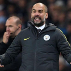 Pep Guardiola, en un partido del Manchester City.-AFP / PAUL ELLIS