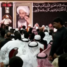 Oraciones por la muerte del clérigo chií Nimr al Nimr en Al-Awamiya, en Arabia Saudí.-