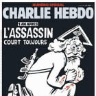 La portada del número especial de 'Charlie Hebdo', conmemorativo del primer aniversario del atentado yihadista contra el semanario satírico.-
