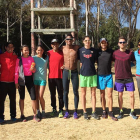 Dani Arce, segundo por la izquierda, con el grupo de entrenamiento al que se ha unido en México-ECB