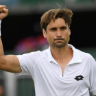 Ferrer celebra la victoria sobre Gasquet en Wimbledon.-REUTERS / TONY O BRIEN