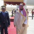 El presidente mauritano Mohamed Ould Abdel Aziz junto al príncipe de Arabia Saudí.-SAUDI ROYAL PALACE