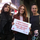 Julianne Moore junto a Cynthia Rowley y Gina Gershon apoyando la iniciativa-INSTAGRAM