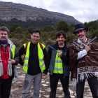 Juan Carlos Utiel (Aecopana), Fidel Torcida (Museo de los Dinosaurios), Pedro Huerta (Usal) y Sergio García (Sad Hill).-J.C.U.