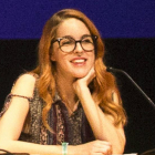 Amarna Miller, en unas charlas sobre sexo en Barcelona, el pasado marzo.-CÉSAR CID