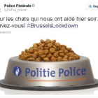 Tuit de la policía belga dando las gracias por la colaboración ciudadana.-