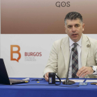 Vicente Marañón durante la rueda de prensa sobre los proyectos de Promueve para 2023. SANTI OTERO