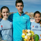 Cristina Ruiz, Jorge Gómez y Lidia Campo subieron al podio de honor en el Cross Internacional de Soria-ECB