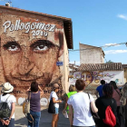 Mural con el rostro de Kiko Veneno, obra del colectivo de artistas murcianos.-M. M.