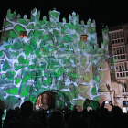 Imagen de archivo de una vídeo proyección sobre el Arco de Santa María.-RAÚL G. OCHOA