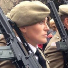 María de las Camelias durante un desfile en Burgos.-