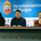 Blanca Guinea, Rúl Salinero y Javier Gil durante la rueda de prensa celebrada ayer.-ECB