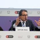 Artur Mas en unas jornadas sobre la paz celebradas en Barcelona.-FERRAN NADEU