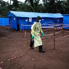 Unidad de cuarentena contra el ébola en Muma (República Democrática del Congo), en junio del 2017. /-JOHN WESSELS