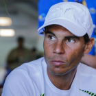 Rafael Nadal durante un encuentro con los medios de comunicación en Miami.-ERIK LESSER