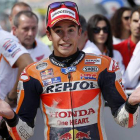 Marc Márquez, tras conseguir la 'pole position' del GP de Aragón con una vuelta de récord.-REUTERS / MARCELO DEL POZO