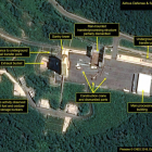 Imágenes de satélite que muestran el desmantelamiento de la base de Sohae.-EL PERIÓDICO