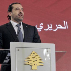 Saad Hariri, durante una conferencia el viernes en Beirut.-EFE / DALATI NORAH