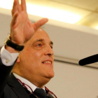 Javier Tebas, en un acto de la LFP en Madrid.-JUAN MANUEL PRATS