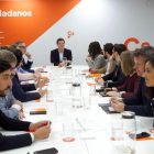 Albert Rivera, en la reunión del Comité Permanente de Cs.-CHEMA MOYA (EFE)