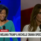Vídeo en que muestra como Melania Trump plagió a Michelle Obama.-