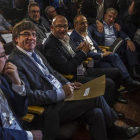 Carles Puigdemont, en una reunión extraordinaria del PDECat celebrada el pasado 18 de octubre.-CARLOS MONTAÑÉS