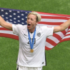 Abby Wambach celebra el triunfo de su selección.-EFE