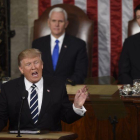 Trump, durante su primer discurso ante el Congreso de EEUU.-EFE / PETE MAROVICH