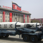 Misisles balísitcos desplegados en el desfile de Pyongyang-Wong Maye-E