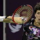 Carla Suárez, durante la final del torneo de Doha.-REUTERS / NASEEM ZEITOON