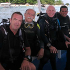El equipo de buceo del grupo Livingstone Drivers, Nicolás, Mariano, Francisco y Julius.-ECB