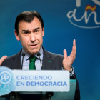 El coordinador general del PP Fernando Martínez-Maillo durante la rueda de prensa.-LUCA PIERGIOVANNI (EFE)