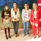 Paniego, Vázquez, González y Esteban ayer en Aranda.-L.V.