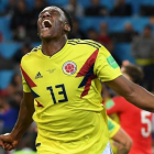 Mina celebra su gol a Inglaterra-YURI CORTEZ