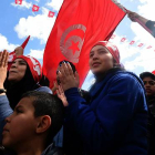 La concentración ha defendido "las libertades tunezinas frente al terrorismo".-Foto: AFP/ FETHI BELAID