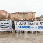 Concentración de apoyo a los cinco encausados por las protestas frente a un casino en Gamonal. SANTI OTERO