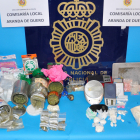 Droga y material incautados por la Policía. POLICÍA NACIONAL