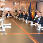 Imagen de un encuentro reciente entre representantes de la Federación Española y de la ACB en la sede del Consejo Superior de Deportes.-CSD