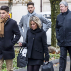 Raúl Calvo (izquierda) y Víctor Rodríguez ‘Viti’ llegan a la Audiciencia Provincial de Burgos junto a sus abogados.-SANTI OTERO