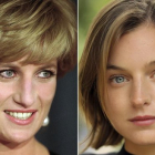 Lady Di y Ema Corrin, la actriz que la encarnará en la serie de Netflix The Crown.-AP