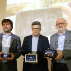 Jaime Solano (GVAM), Sarmiento (MEH) y Manuel Gimeno (Orange).-Raúl G. Ochoa