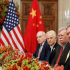 Trump, durante la reunión con los miembros del G-20 en China-KEVIN LAMARQUE (REUTERS)