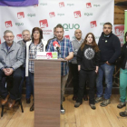 Foto de familia de los candidatos a las Cortes de 'IU-Equo, convergencia por Castilla y León'.-RAÚL G. OCHOA
