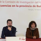 Esther Peña, Luis Tudanca, Mercedes Martín y Luis Briones, durante el acto celebrado ayer.-ICAL
