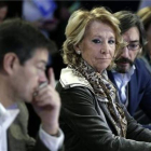 La presidenta de la Comunidad de Madrid, Esperanza Aguire, en el foro 'Más justicia, mejor sociedad', este domingo, en Madrid.-Foto: ÁNGEL DÍAZ / EFE