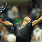 Nadal celebra su triunfo contra Coric, en el Abierto de Estados Unidos.-AFP PHOTO/DON EMMERT
