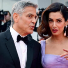 George Clooney y su mujer, Amal Alamuddin, a su llegada al Festival de Venecia, el pasado 2 de septiembre-ETTORE FERRARI