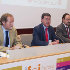 De izquierda a derecha, el secretario general de EOI, José Ramón Álvarez, junto a César Rico y Ángel Guerra-ECB