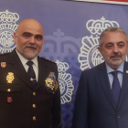 El comisario jefe de la Policía Nacional de Burgos, Jesús Nogales, y el subdelegado del Gobierno, Pedro de la Fuente. D. S. M.